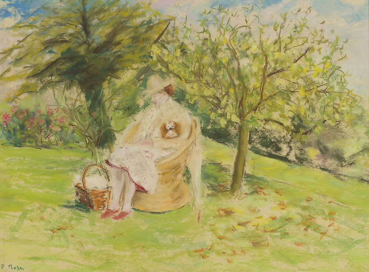 PAUL LUCIEN MAZE (FRENCH 1887-1979) SITTING IN THE GARDEN